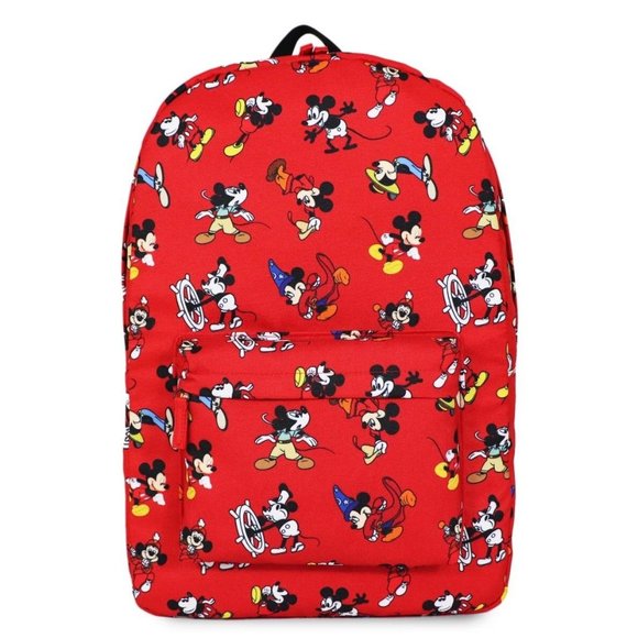 Disney Mickey Mouse Through the Years Backpack Steamboat Willie Sorcerer Mickey - Picture 1 of 7